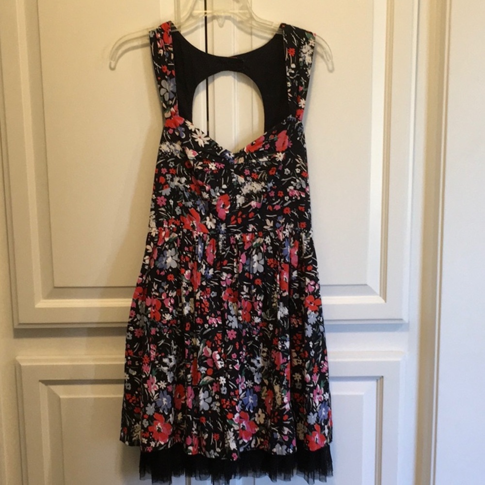 Free People floral Open Back dress Size 8